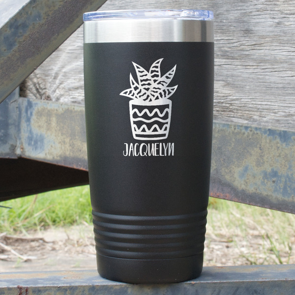 Custom Cactus 20 oz Stainless Steel Tumbler (Personalized)