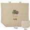 Cactus Reusable Cotton Grocery Bag - Front & Back View