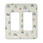 Cactus Rocker Style Light Switch Cover - Two Switch