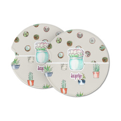 Cactus Sandstone Car Coasters - Set of 2 (Personalized)