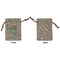 Cactus Small Burlap Gift Bag - Front Approval