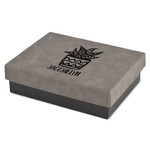 Cactus Small Gift Box w/ Engraved Leather Lid (Personalized)