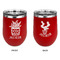 Cactus Stainless Wine Tumblers - Red - Double Sided - Approval