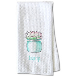 Cactus Kitchen Towel - Waffle Weave - Partial Print (Personalized)