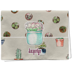 Cactus Kitchen Towel - Waffle Weave - Full Color Print (Personalized)