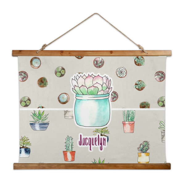 Custom Cactus Wall Hanging Tapestry - Wide (Personalized)