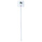 Cactus White Plastic Stir Stick - Double Sided - Square - Single Stick