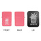 Cactus Windproof Lighters - Pink, Single Sided, w Lid - APPROVAL