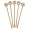 Cactus Wooden 7.5" Stir Stick - Round - Fan View