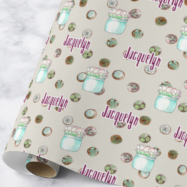 Custom Cactus Wrapping Paper Roll - Large - Matte (Personalized)