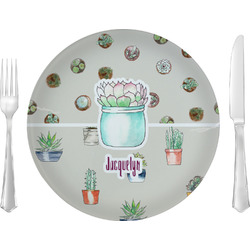 Cactus 10" Glass Lunch / Dinner Plates - Single or Set (Personalized)