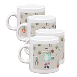 Cactus Single Shot Espresso Cups - Set of 4 (Personalized)
