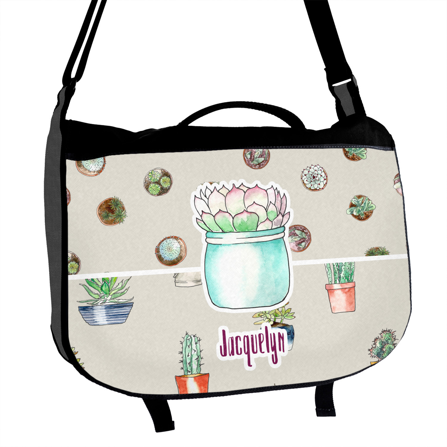 cactus messenger bag