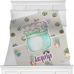 Cactus Minky Blanket - Twin / Full - 80"x60" - Double Sided (Personalized)