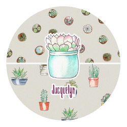 Cactus Round Decal - Small (Personalized)