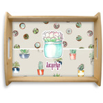 Cactus Natural Wooden Tray - Large (Personalized)