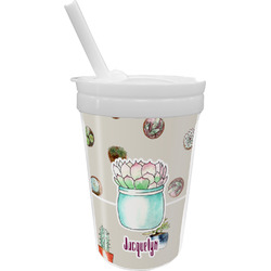 Cactus Sippy Cup with Straw (Personalized)