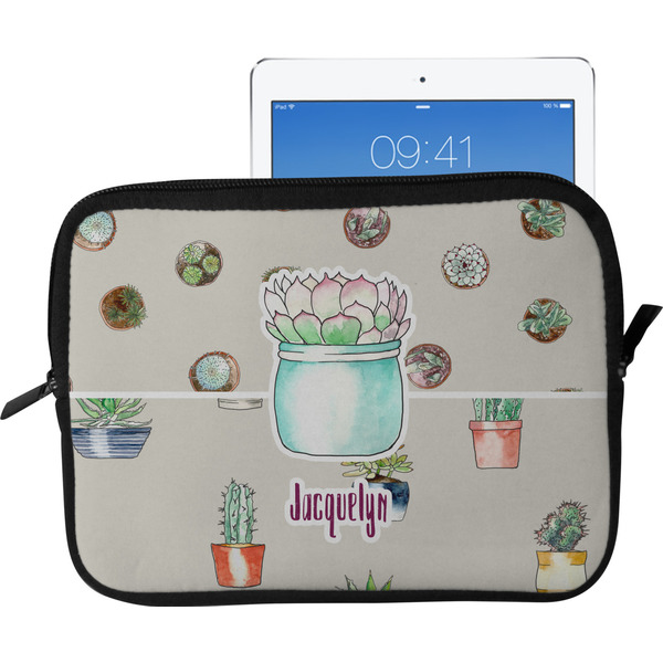 Custom Cactus Tablet Case / Sleeve - Large (Personalized)