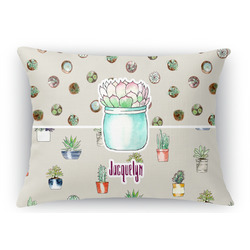 Cactus Rectangular Throw Pillow Case (Personalized)