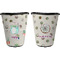 Succulents Trash Can Black - Front and Back - Apvl