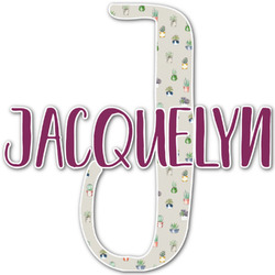 Cactus Name & Initial Decal - Up to 9"x9" (Personalized)