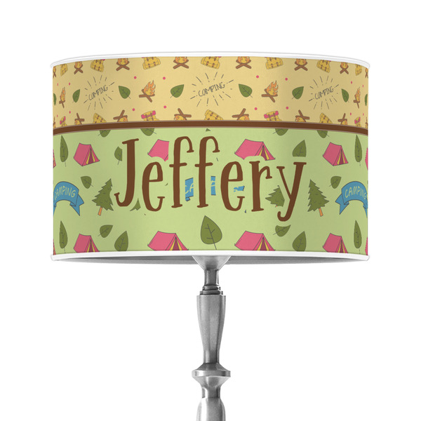 Custom Summer Camping 12" Drum Lamp Shade - Poly-film (Personalized)