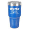 Summer Camping 30 oz Stainless Steel Ringneck Tumbler - Blue - Front