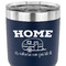 Summer Camping 30 oz Stainless Steel Ringneck Tumbler - Navy - CLOSE UP