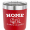 Summer Camping 30 oz Stainless Steel Ringneck Tumbler - Red - CLOSE UP