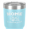 Summer Camping 30 oz Stainless Steel Ringneck Tumbler - Teal - Close Up