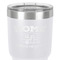 Summer Camping 30 oz Stainless Steel Ringneck Tumbler - White - Close Up