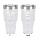 Summer Camping 30 oz Stainless Steel Tumbler - White - Double-Sided (Personalized)