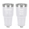 Summer Camping 30 oz Stainless Steel Ringneck Tumbler - White - Double Sided - Front & Back