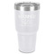 Summer Camping 30 oz Stainless Steel Ringneck Tumbler - White - Front