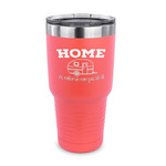 Summer Camping 30 oz Stainless Steel Tumbler - Coral - Single Sided