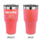 Summer Camping 30 oz Stainless Steel Ringneck Tumblers - Coral - Single Sided - APPROVAL