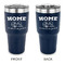 Summer Camping 30 oz Stainless Steel Ringneck Tumblers - Navy - Double Sided - APPROVAL