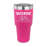 Summer Camping 30 oz Stainless Steel Tumbler - Pink - Single Sided