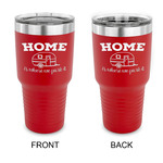 Summer Camping 30 oz Stainless Steel Tumbler - Red - Double Sided (Personalized)