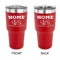 Summer Camping 30 oz Stainless Steel Ringneck Tumblers - Red - Double Sided - APPROVAL