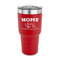 Summer Camping 30 oz Stainless Steel Ringneck Tumblers - Red - FRONT