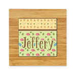 Summer Camping Bamboo Trivet with Ceramic Tile Insert (Personalized)