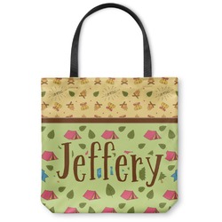 Summer Camping Canvas Tote Bag - Medium - 16"x16" (Personalized)