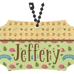 Summer Camping Rear View Mirror Ornament (Personalized)