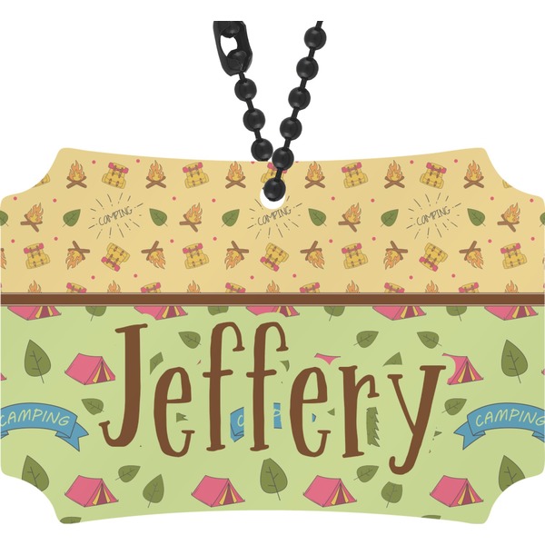 Custom Summer Camping Rear View Mirror Ornament (Personalized)