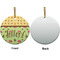 Summer Camping Ceramic Flat Ornament - Circle Front & Back (APPROVAL)