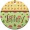 Summer Camping Ceramic Flat Ornament - Circle (Front)