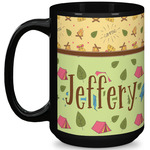 Summer Camping 15 Oz Coffee Mug - Black (Personalized)