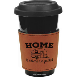 Summer Camping Leatherette Cup Sleeve - Double Sided (Personalized)