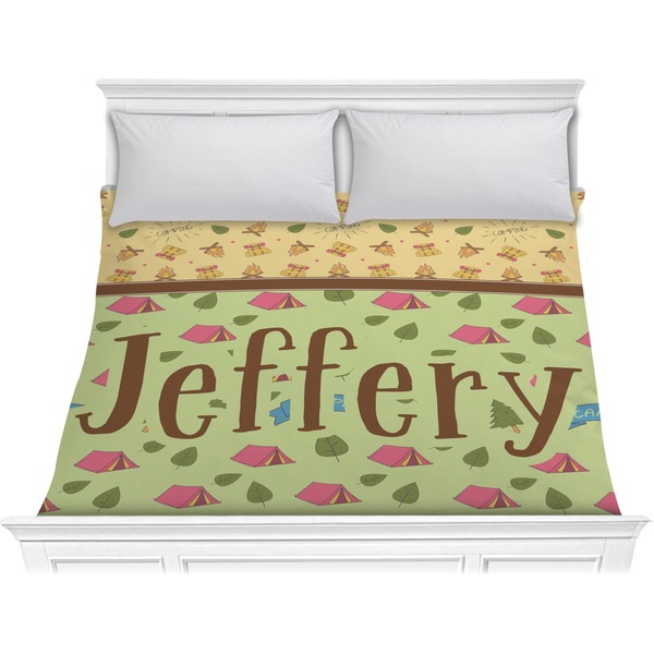 Custom Summer Camping Comforter - King (Personalized)